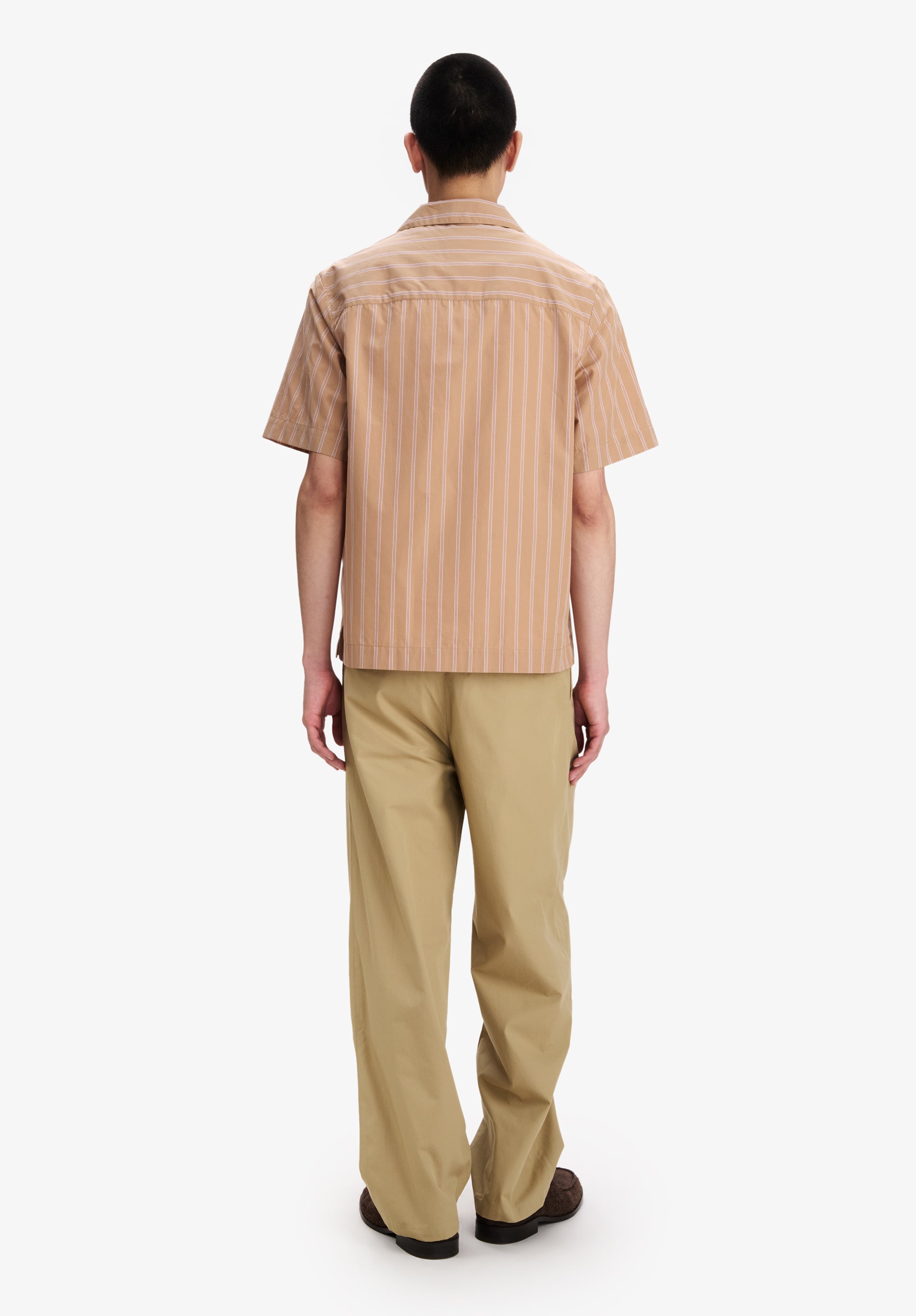 Striped pink short-sleeved shirt - 2