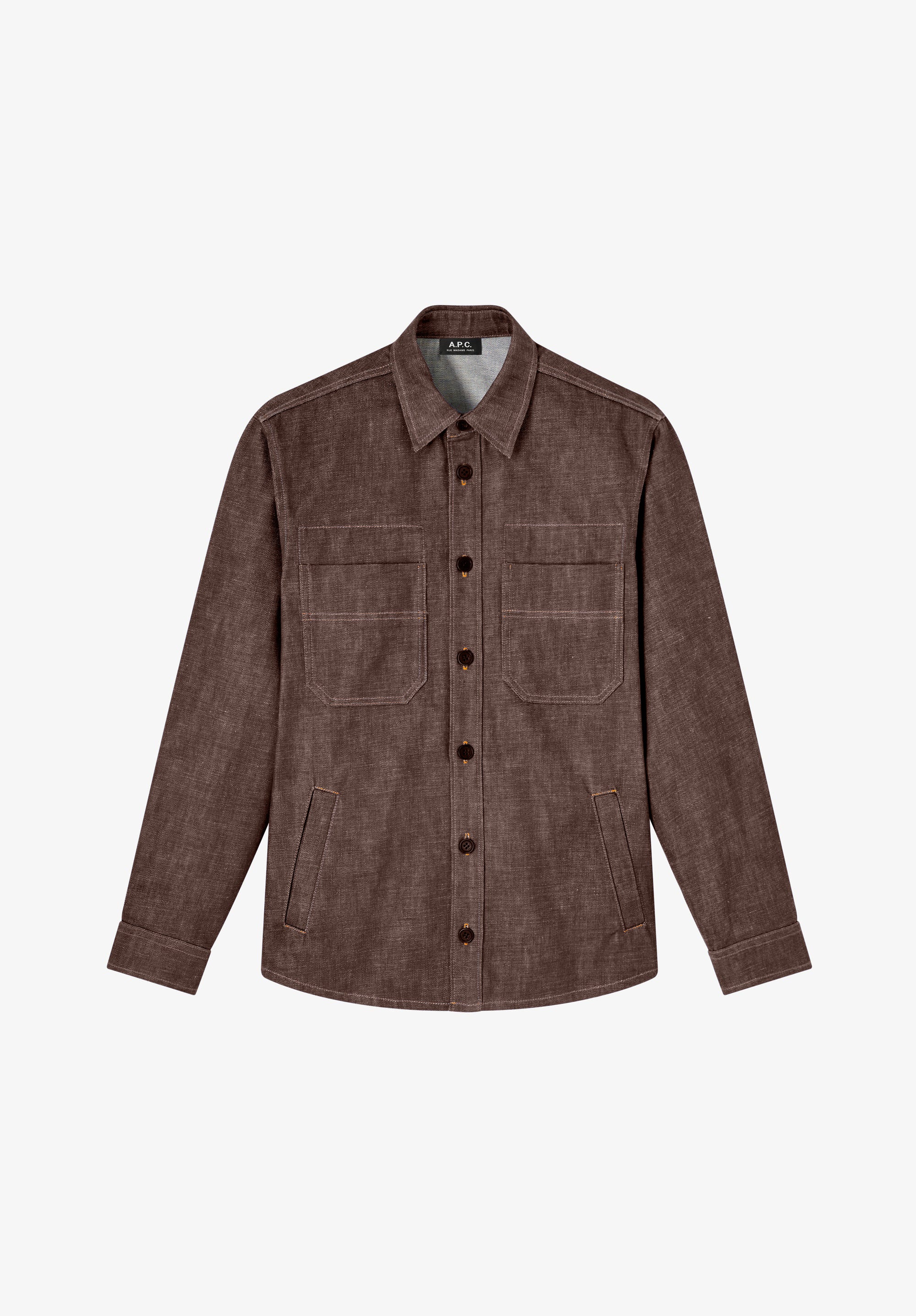 Dark brown denim workwear jacket