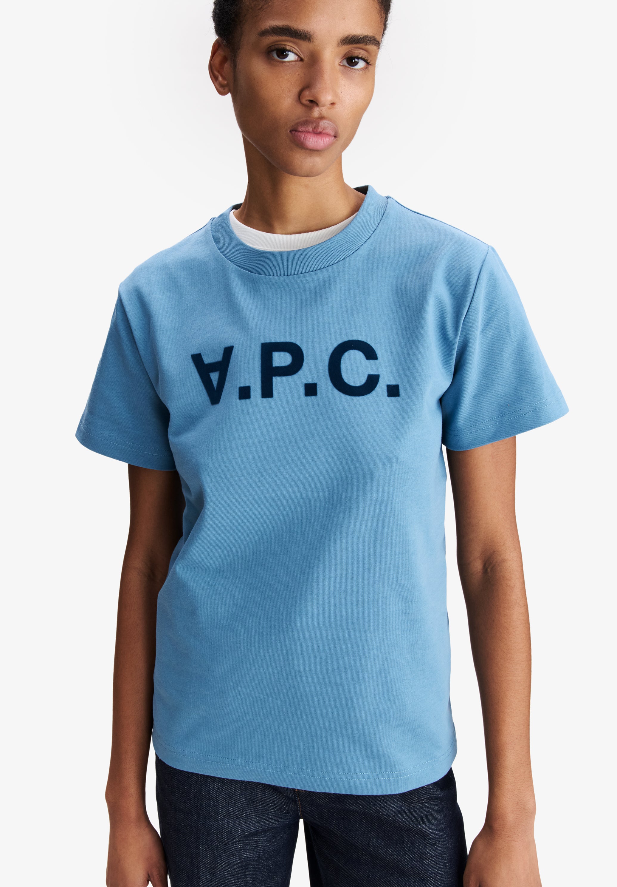Blue V.P.C. logo T-shirt - 6