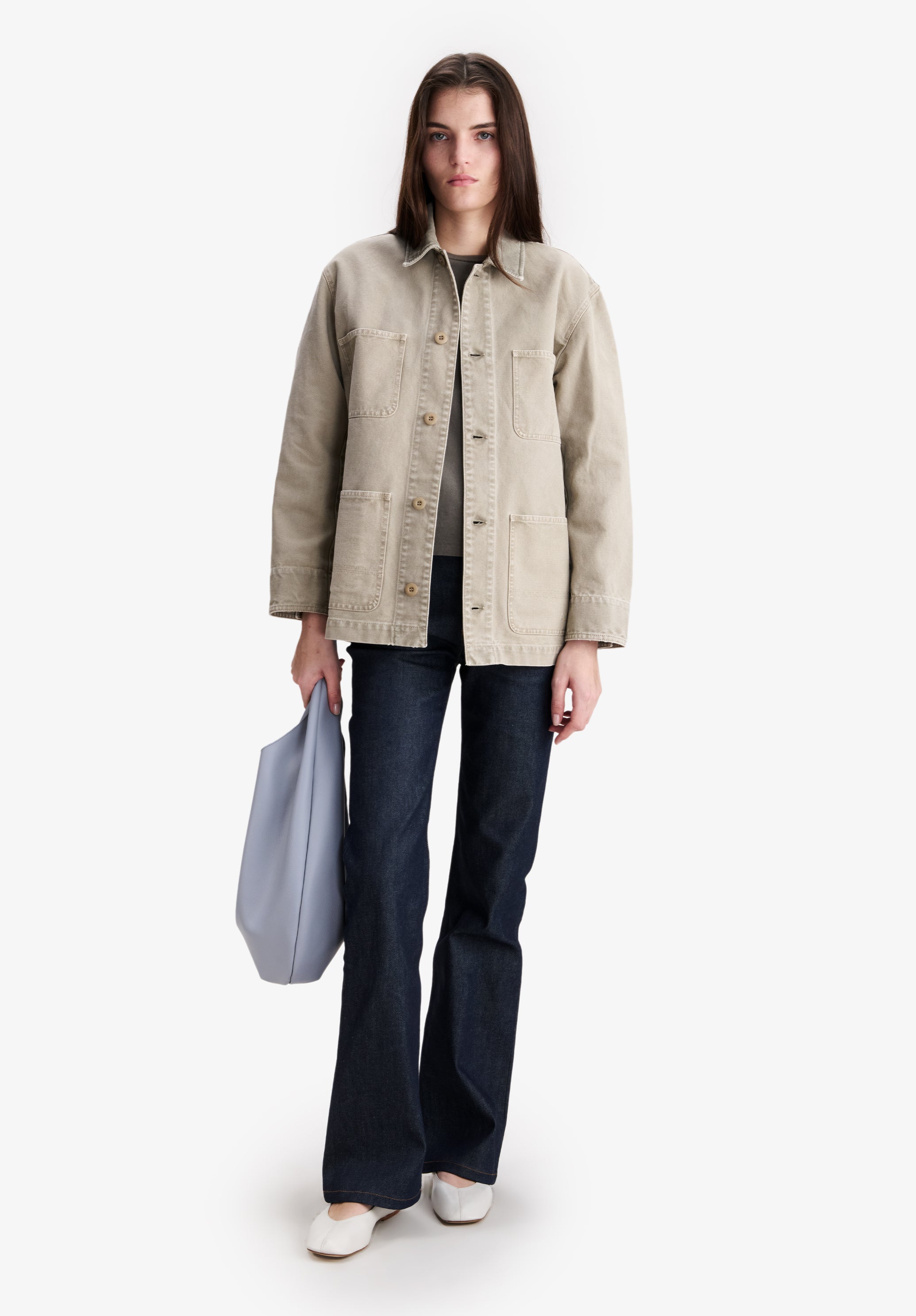 Grey canvas workwear jacket