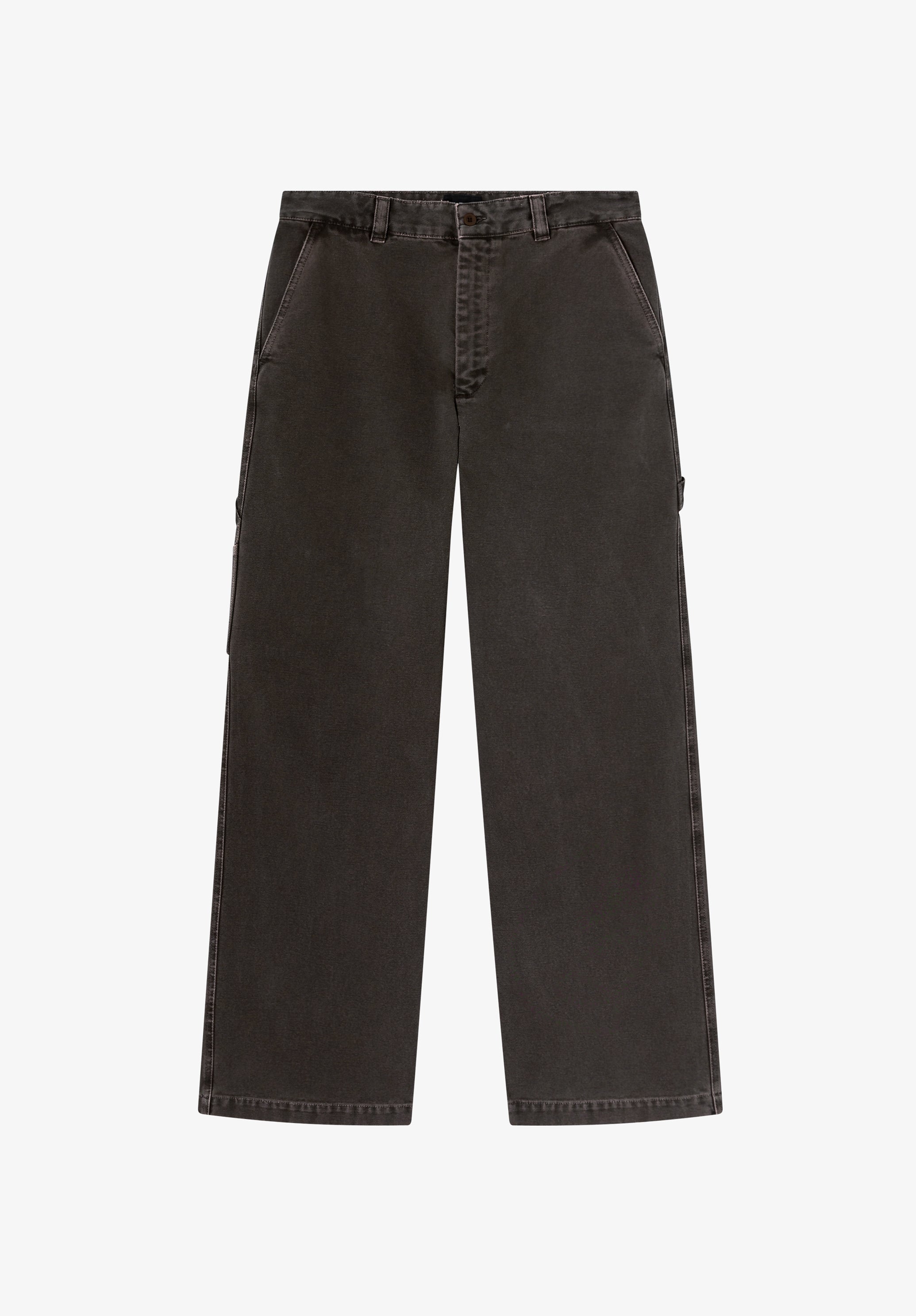 Brown canvas carpenter trousers - 0
