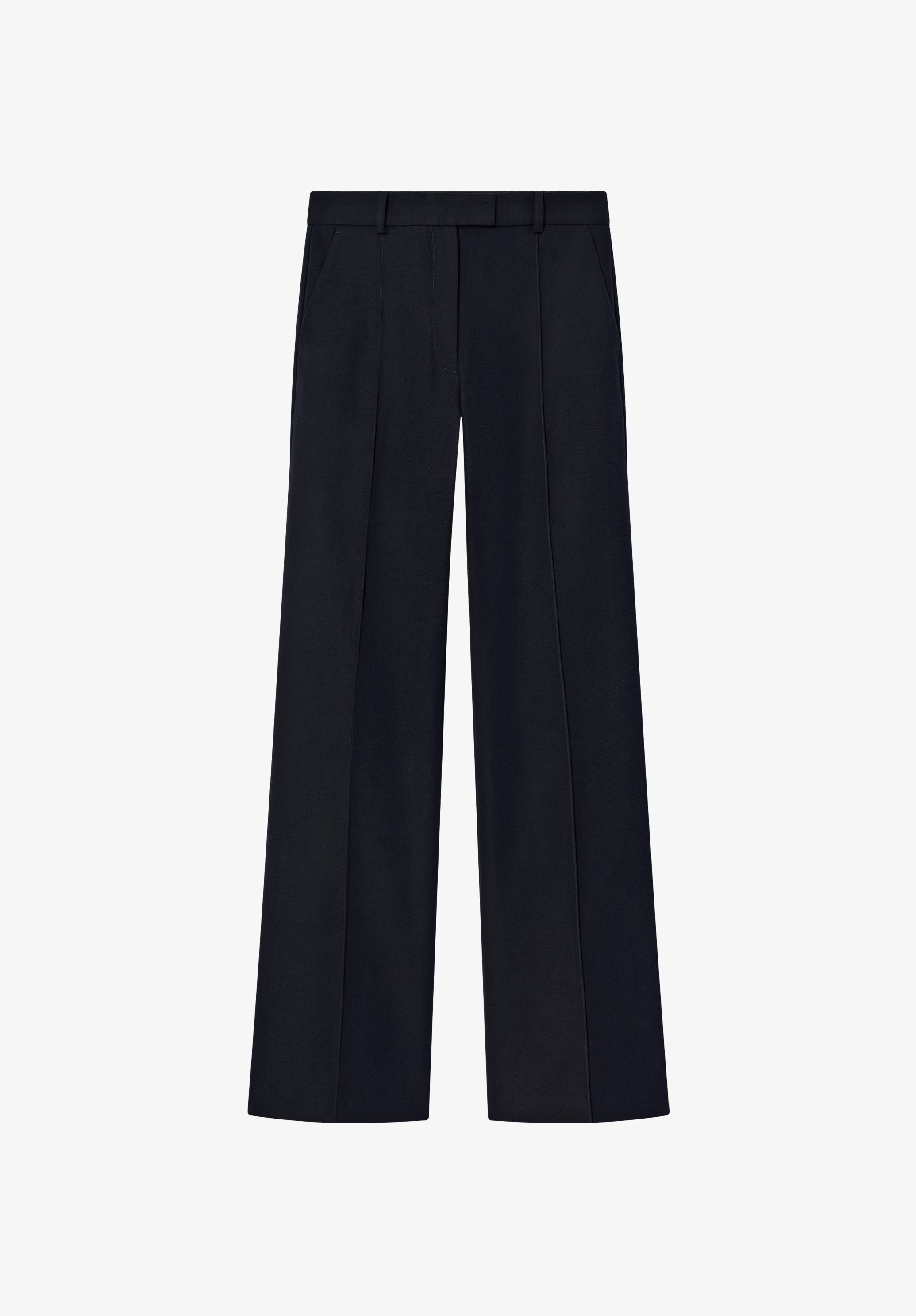 Straight-leg trousers with a permanent crease - 0