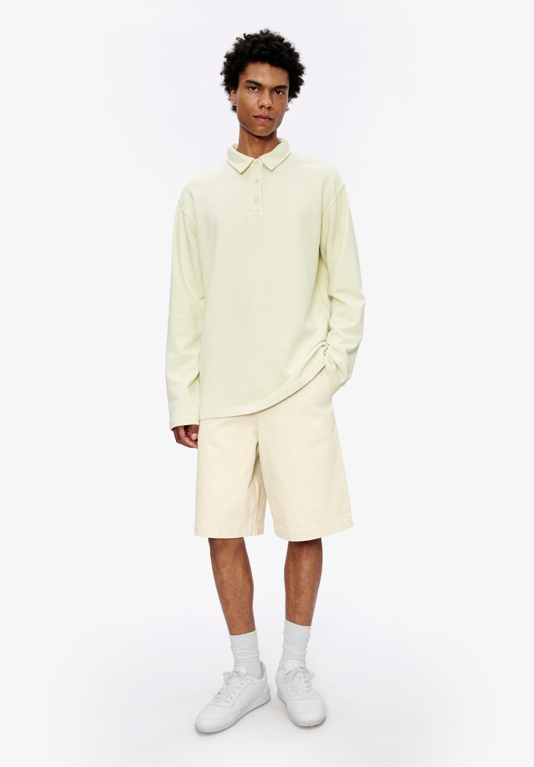 Long-sleeve unisex polo shirt - 1