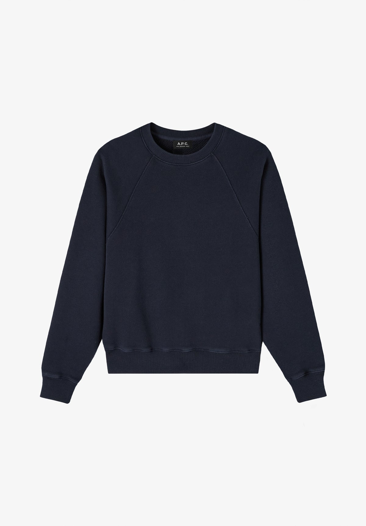 Blue sweatshirt with raglan sleeves