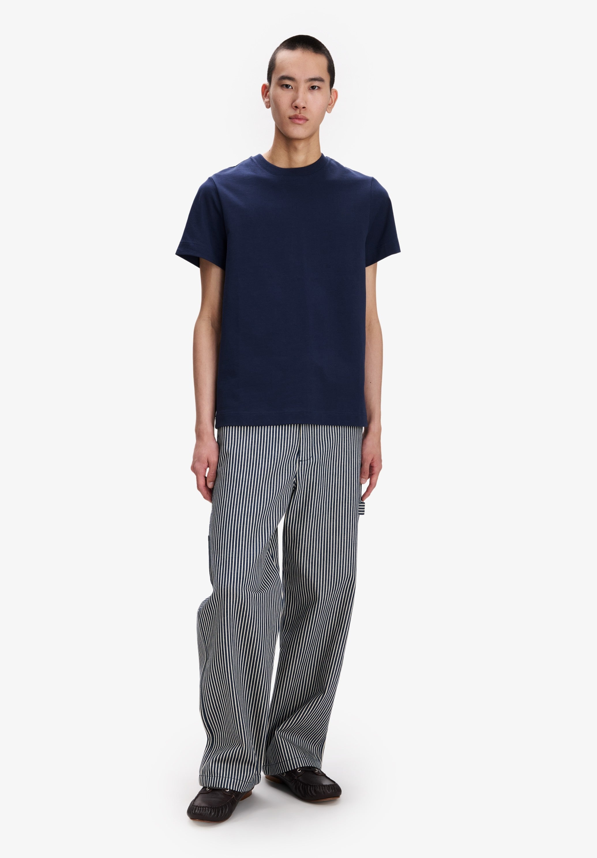 Dark blue organic cotton T-shirt - 1