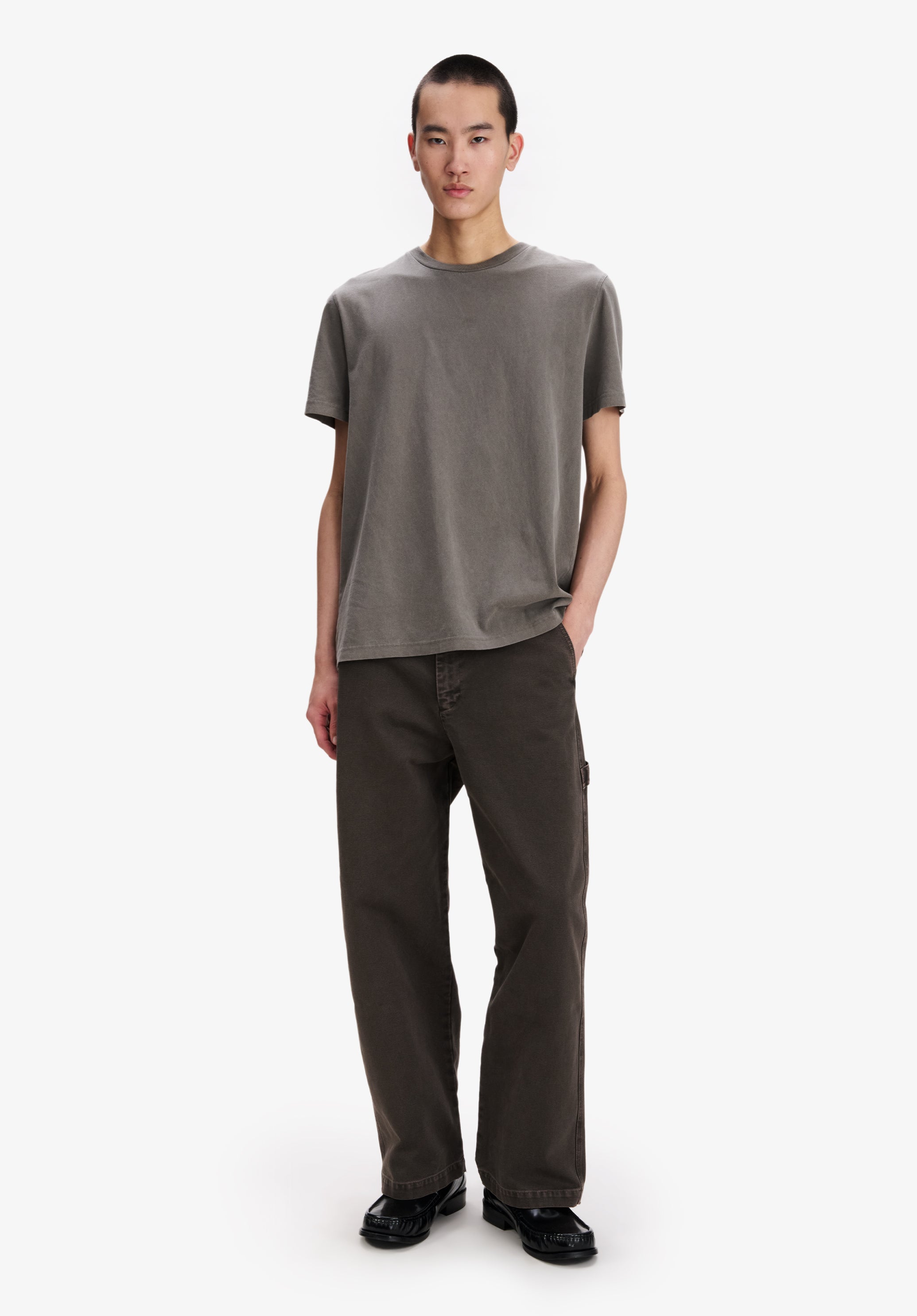 Brown canvas carpenter trousers - 1