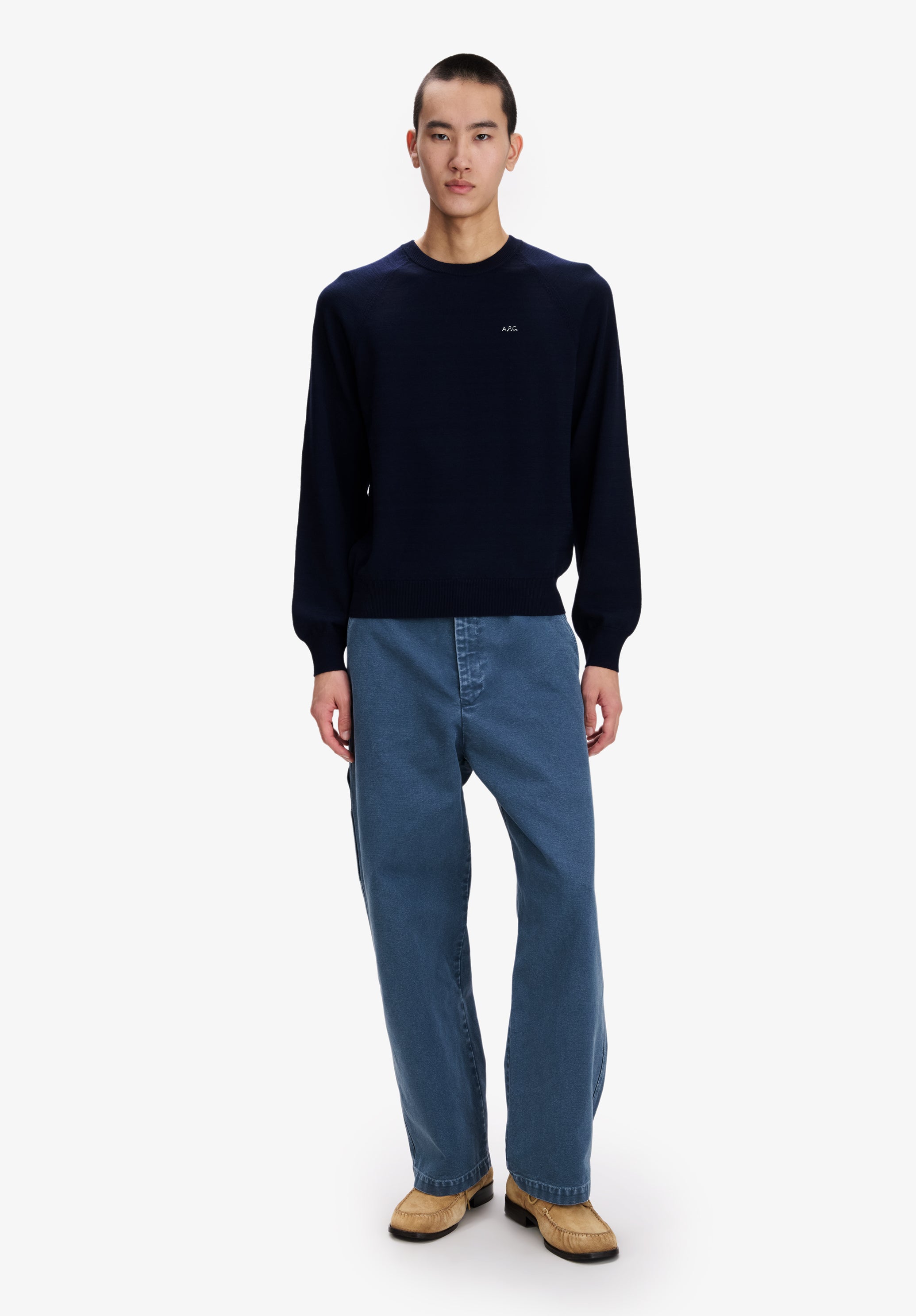 Blue canvas carpenter trousers - 1