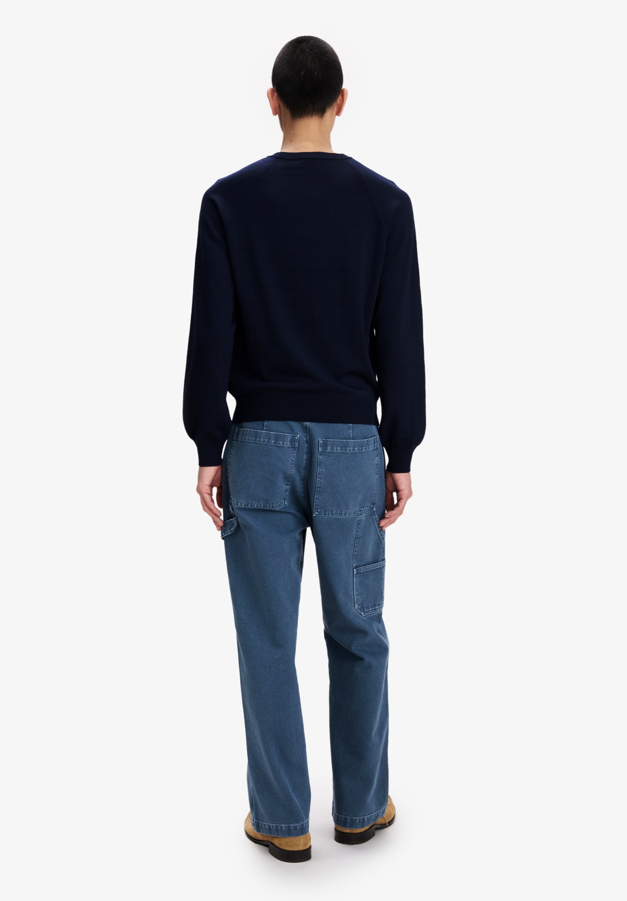 Blue canvas carpenter trousers - 2