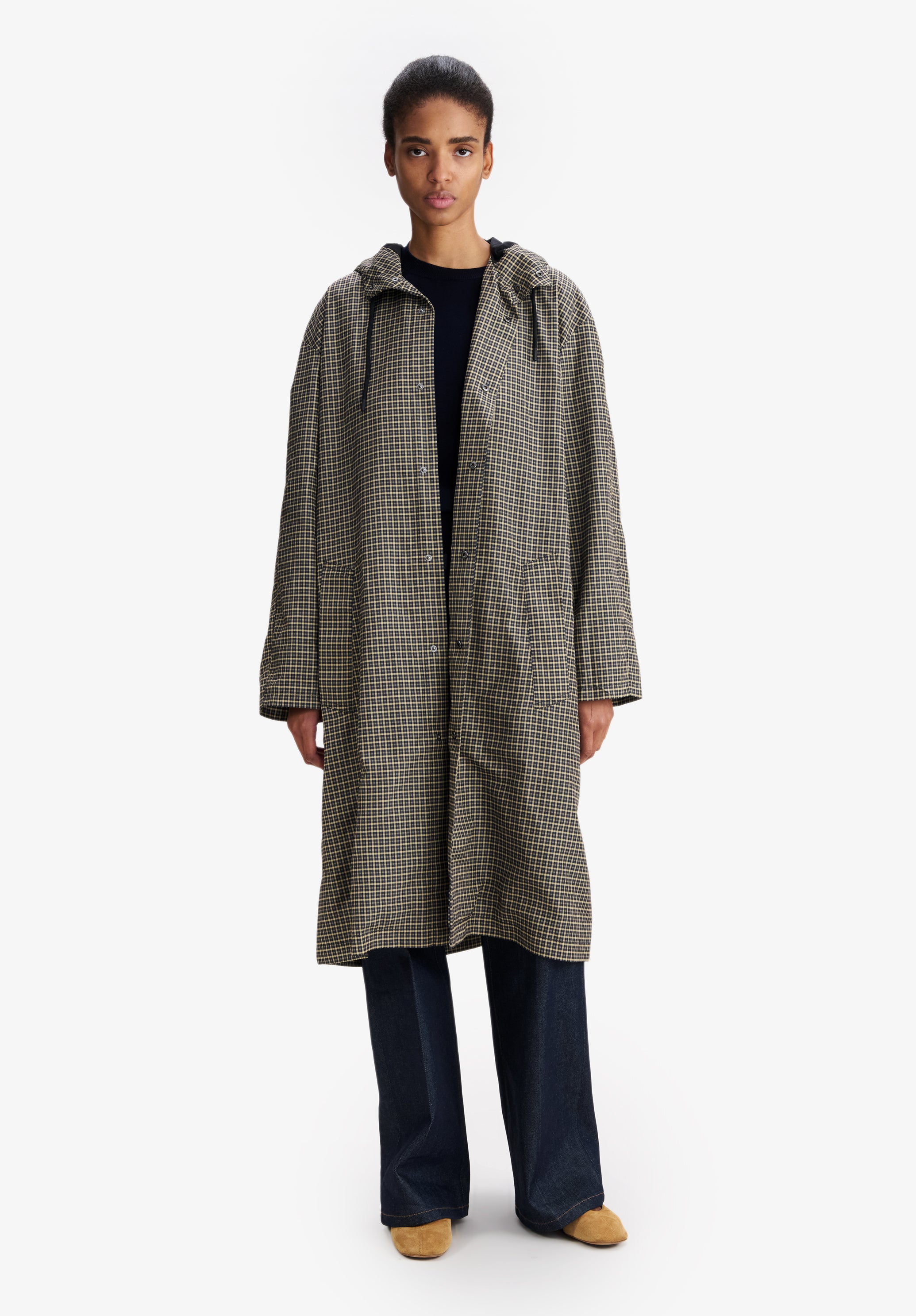 Long, loose khaki parka - 4