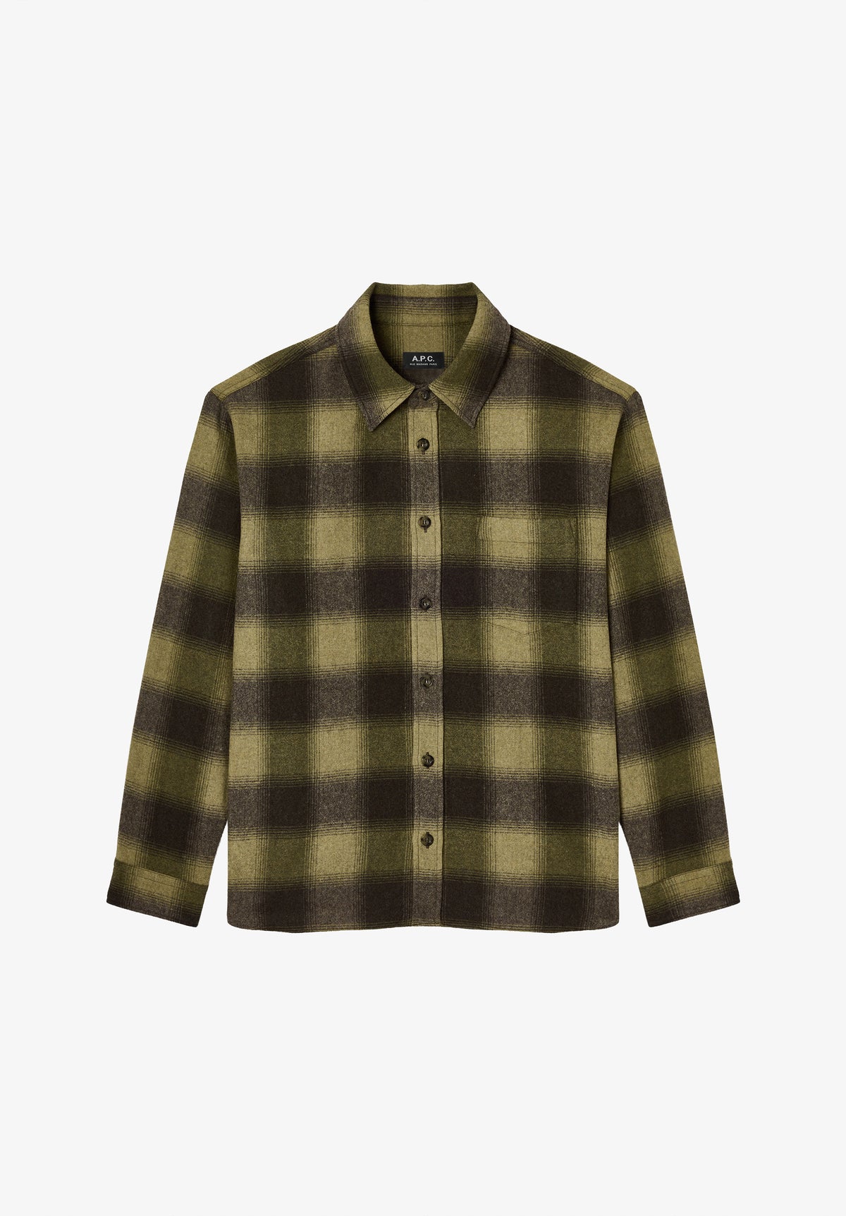 Khaki checked overshirt