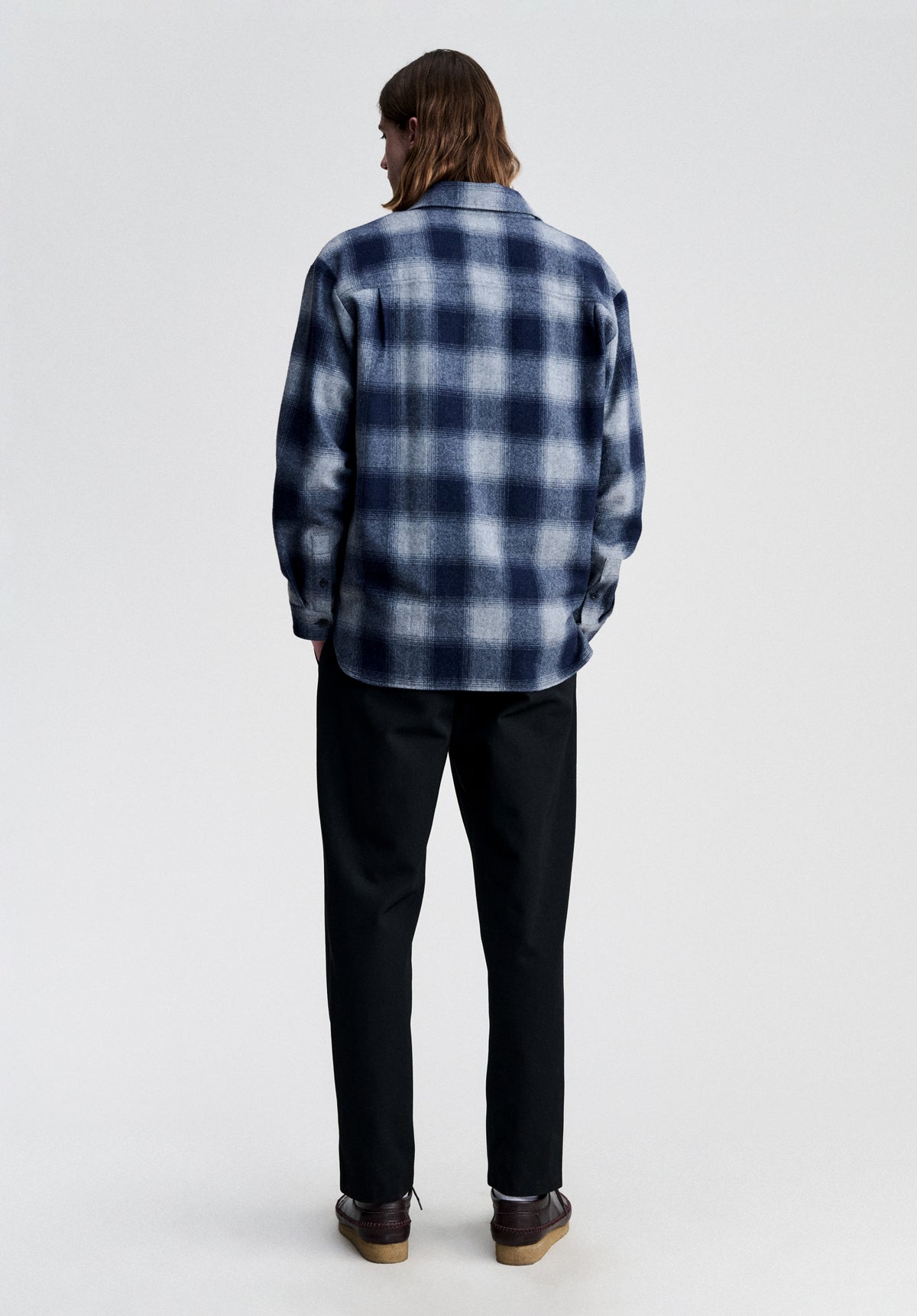 Light grey checked overshirt