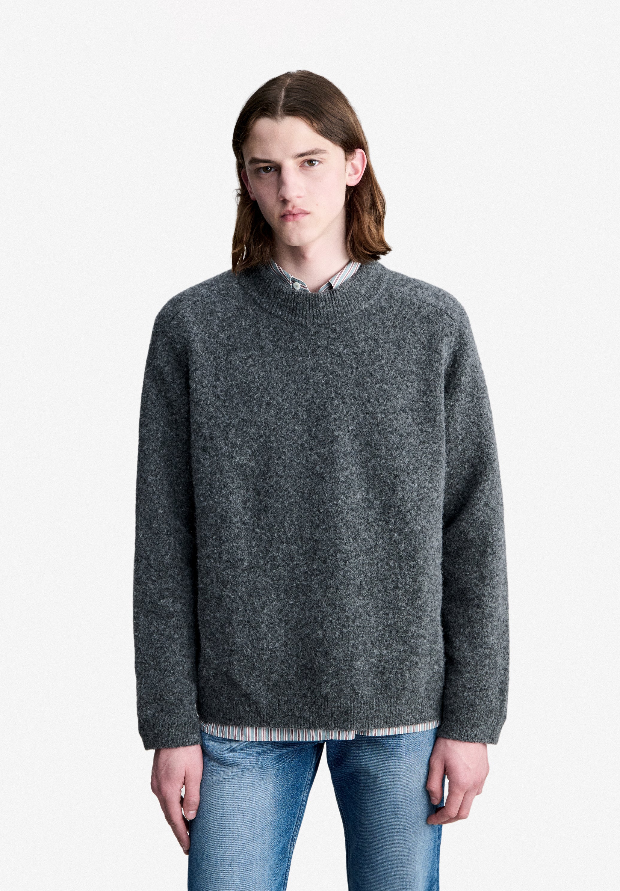 Loose-fit charcoal grey sweater - 4