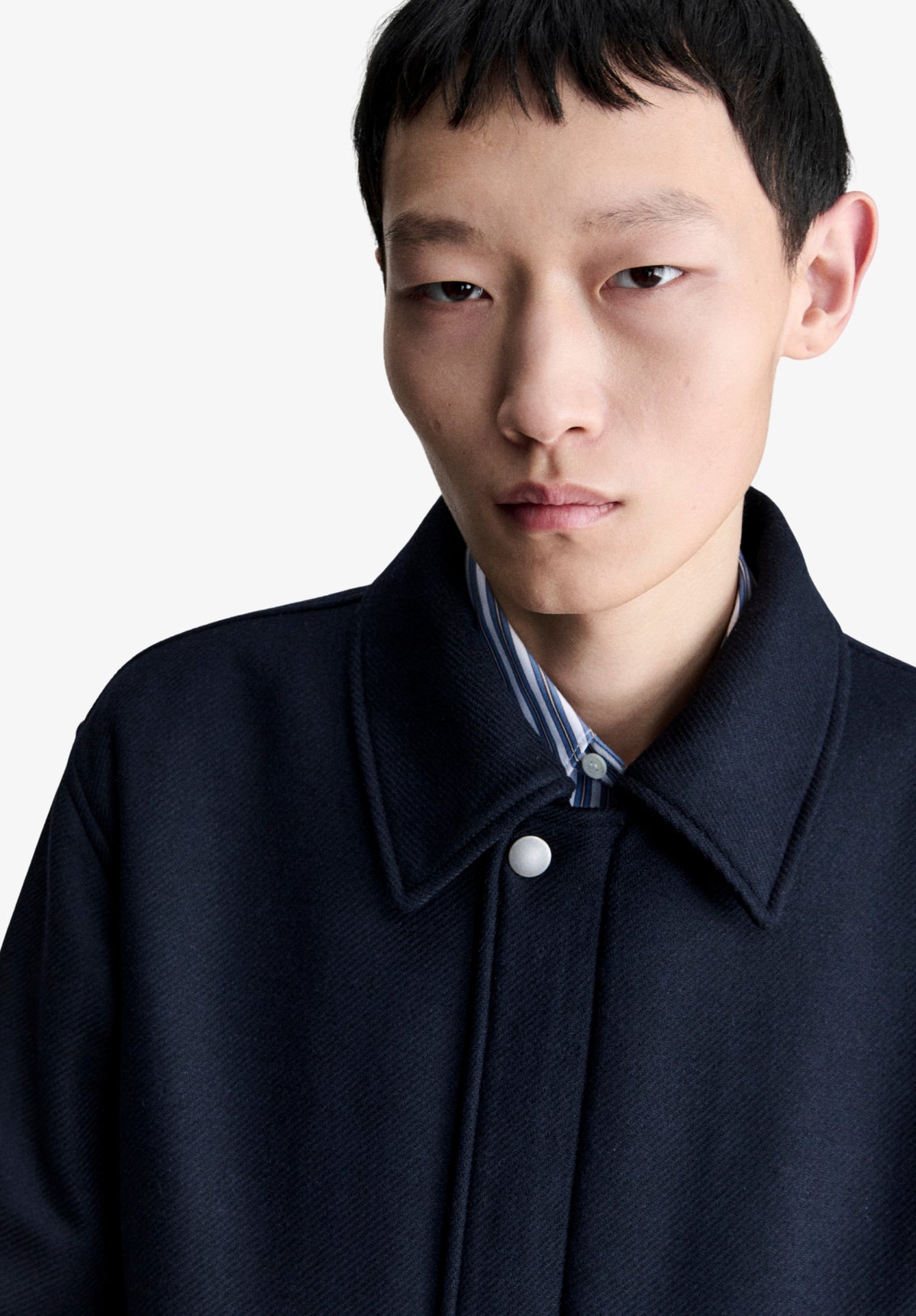 Navy blue wool jacket